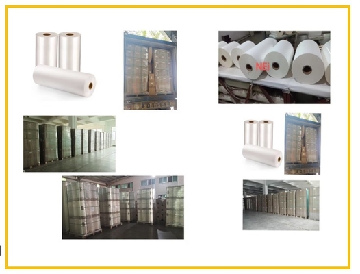 Película de laminação térmica BOPP branca transparente com revestimento Eva para papel / plástico
