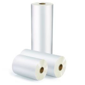 Filme térmico transparente da laminação do branco BOPP com o revestimento de Eva para o papel/plástico