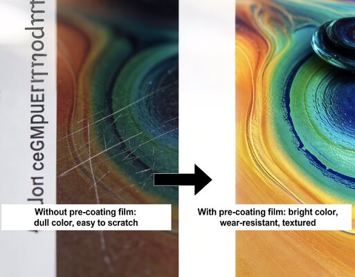 Rolo de filme laminante biodegradável de acabamento brilhante de qualidade alimentar com adesivo térmico para uso profissional