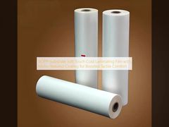 Filme de laminação a frio Soft-Touch com substrato BOPP e revestimento microtexturizado para maior conforto tátil