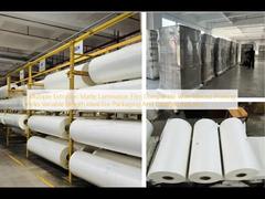 Filme de laminação fosca por extrusão múltipla compatível com várias tintas de impressão Comprimento variável Ideal para a indústria de embalagens e rotulagem