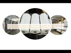 Filme de laminação fosca por extrusão múltipla compatível com várias tintas de impressão Comprimento variável Ideal para a indústria de embalagens e rotulagem